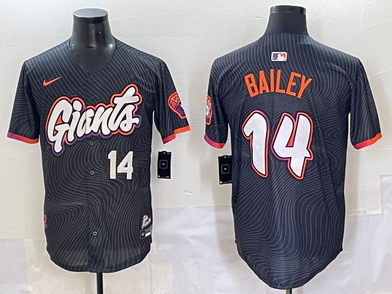 Men 2025 San Francisco Giants 14 Bailey Black Joint Name Nike MLB Jersey style 3